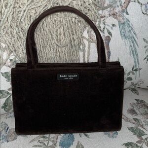 Vintage Kate Spade Dark Brown Velvet handbag